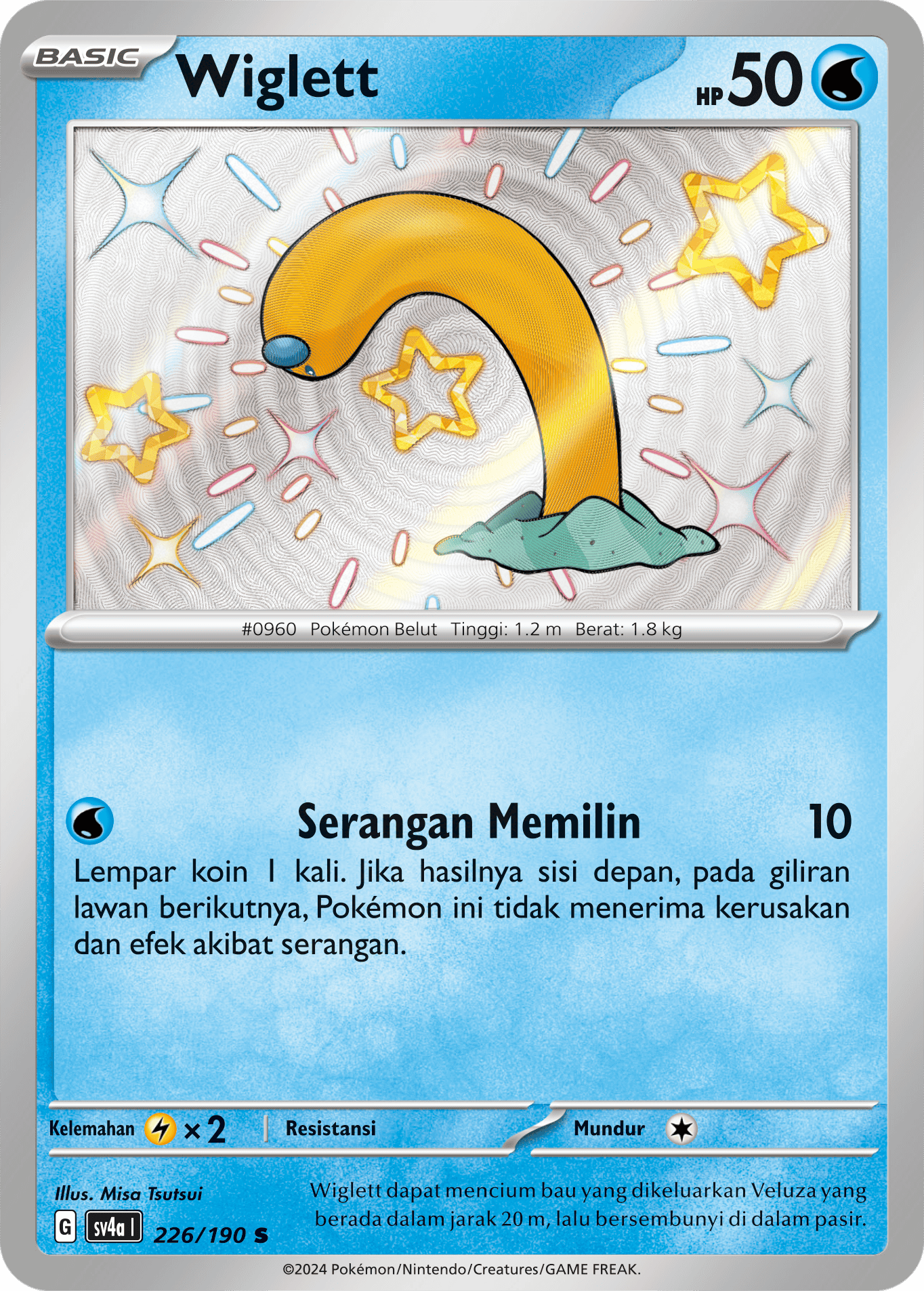 Wiglett 226 — Harta Berkilau ex (Indonesian Pokémon TCG card)