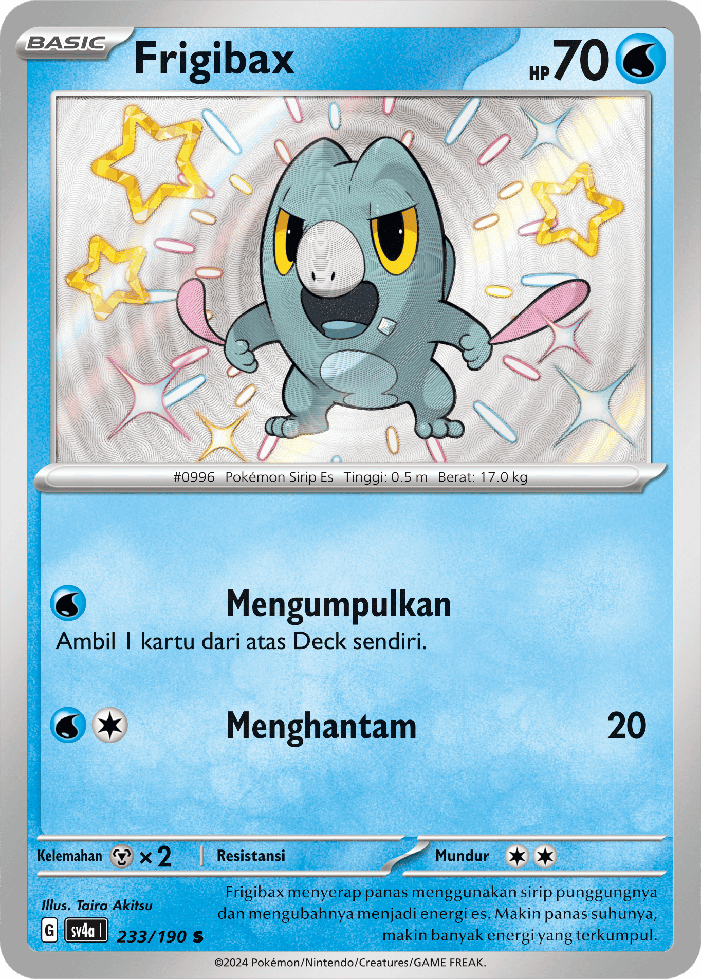 Frigibax 233 — Harta Berkilau ex (Indonesian Pokémon TCG card)