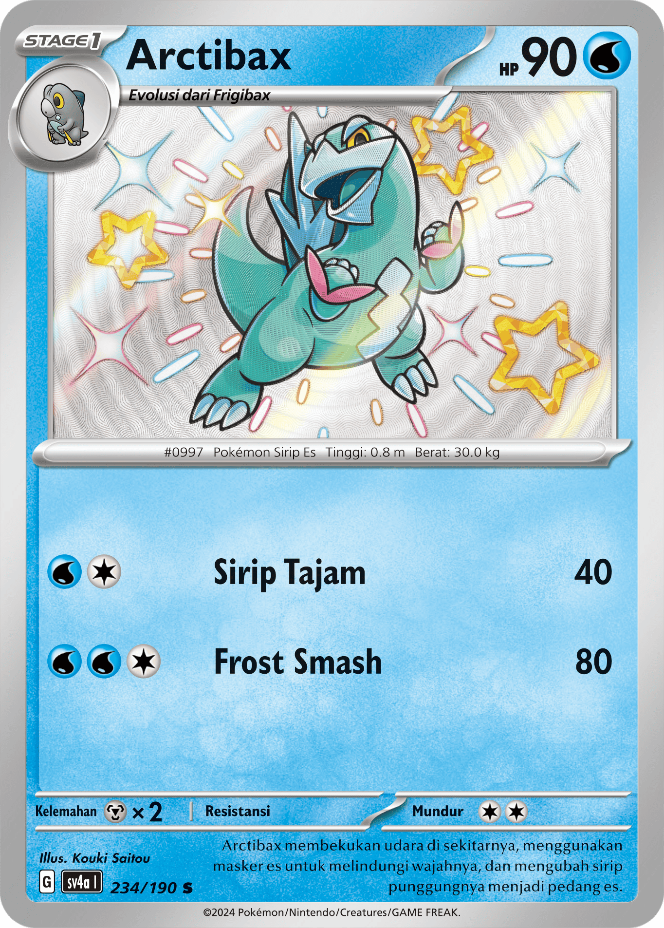 Arctibax 234 — Harta Berkilau ex (Indonesian Pokémon TCG card)