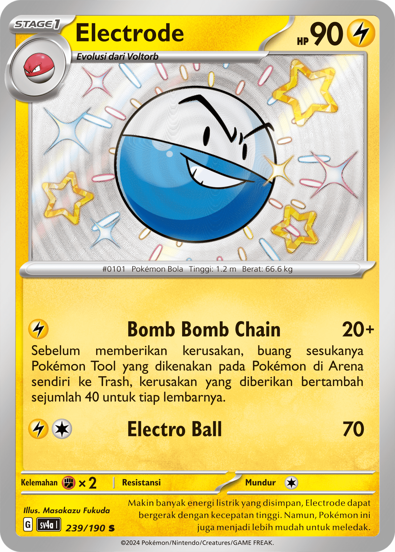 Electrode 239 — Harta Berkilau ex (Indonesian Pokémon TCG card)