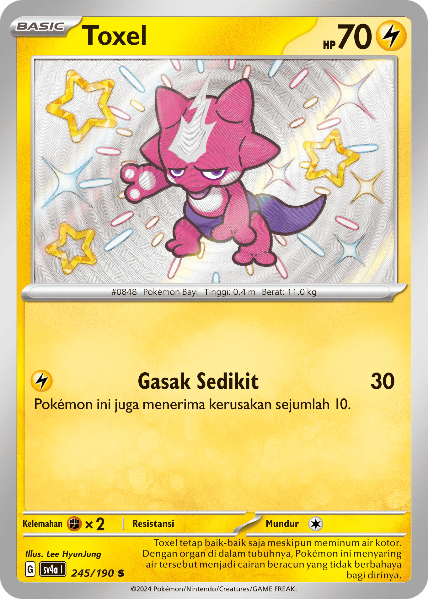 Toxel 245 — Harta Berkilau ex (Indonesian Pokémon TCG card)