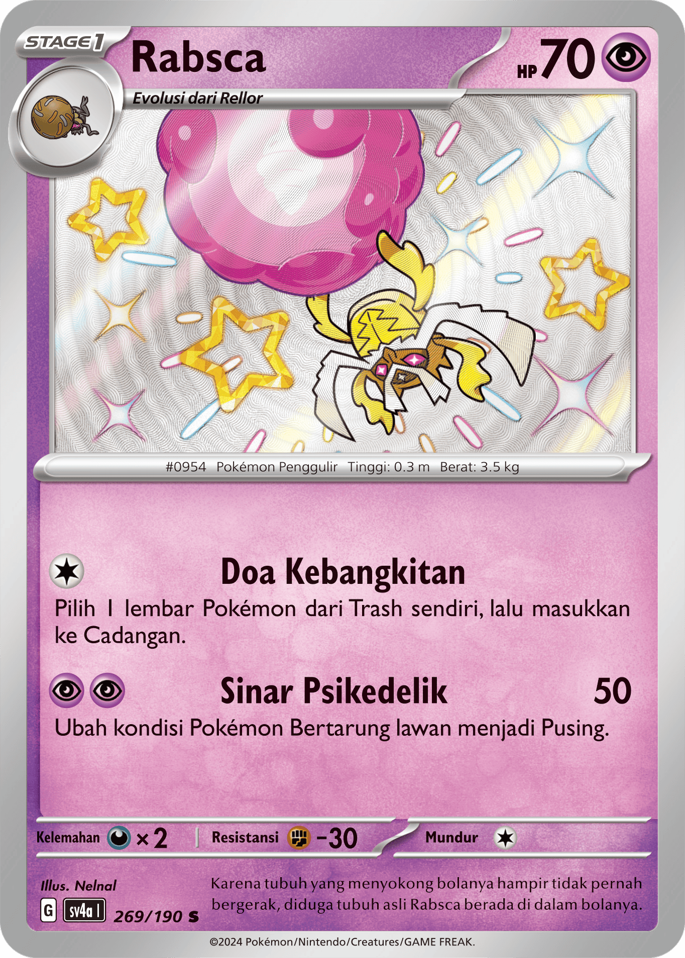 Rabsca 269 — Harta Berkilau ex (Indonesian Pokémon TCG card)