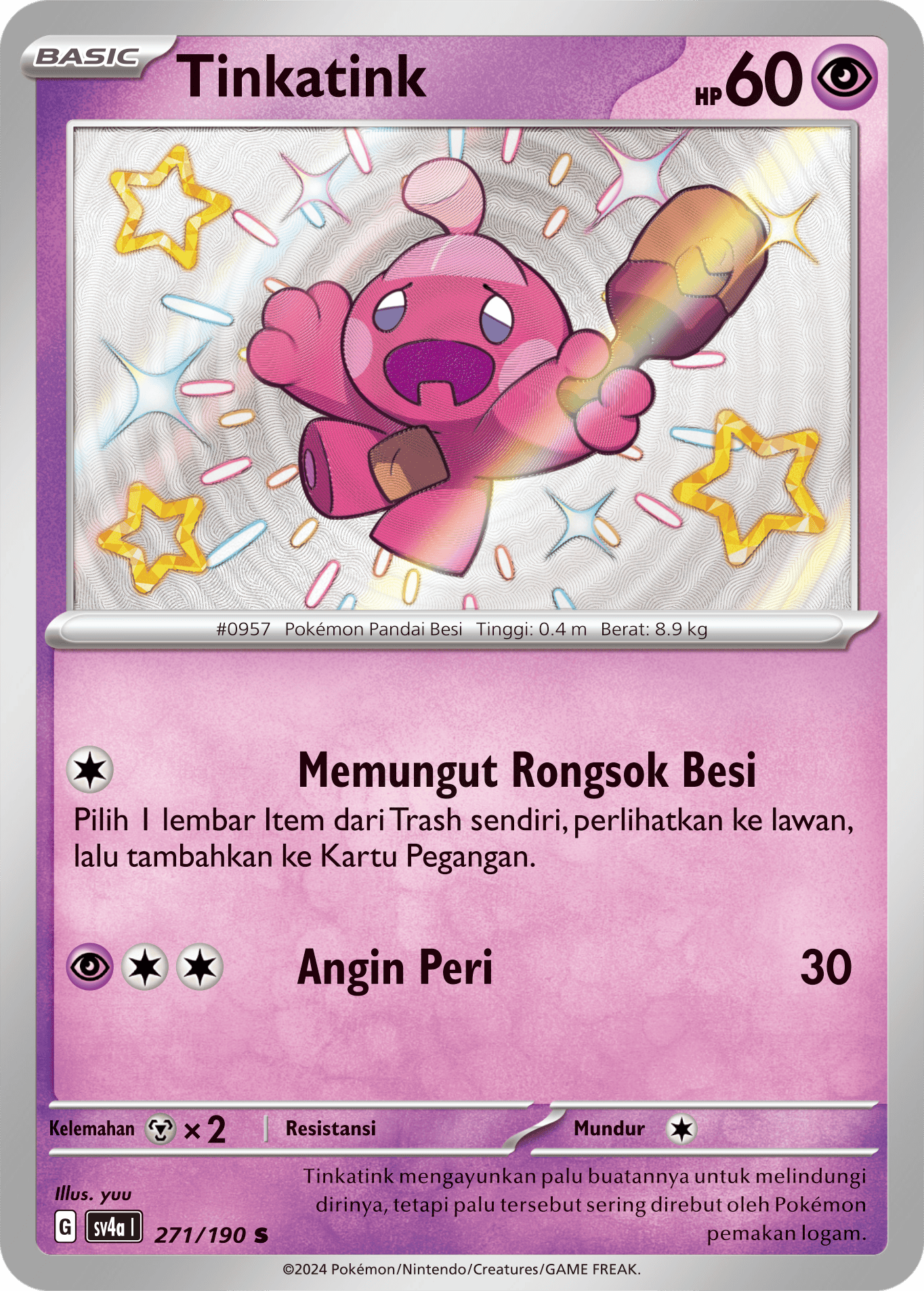 Tinkatink 271 — Harta Berkilau ex (Indonesian Pokémon TCG card)