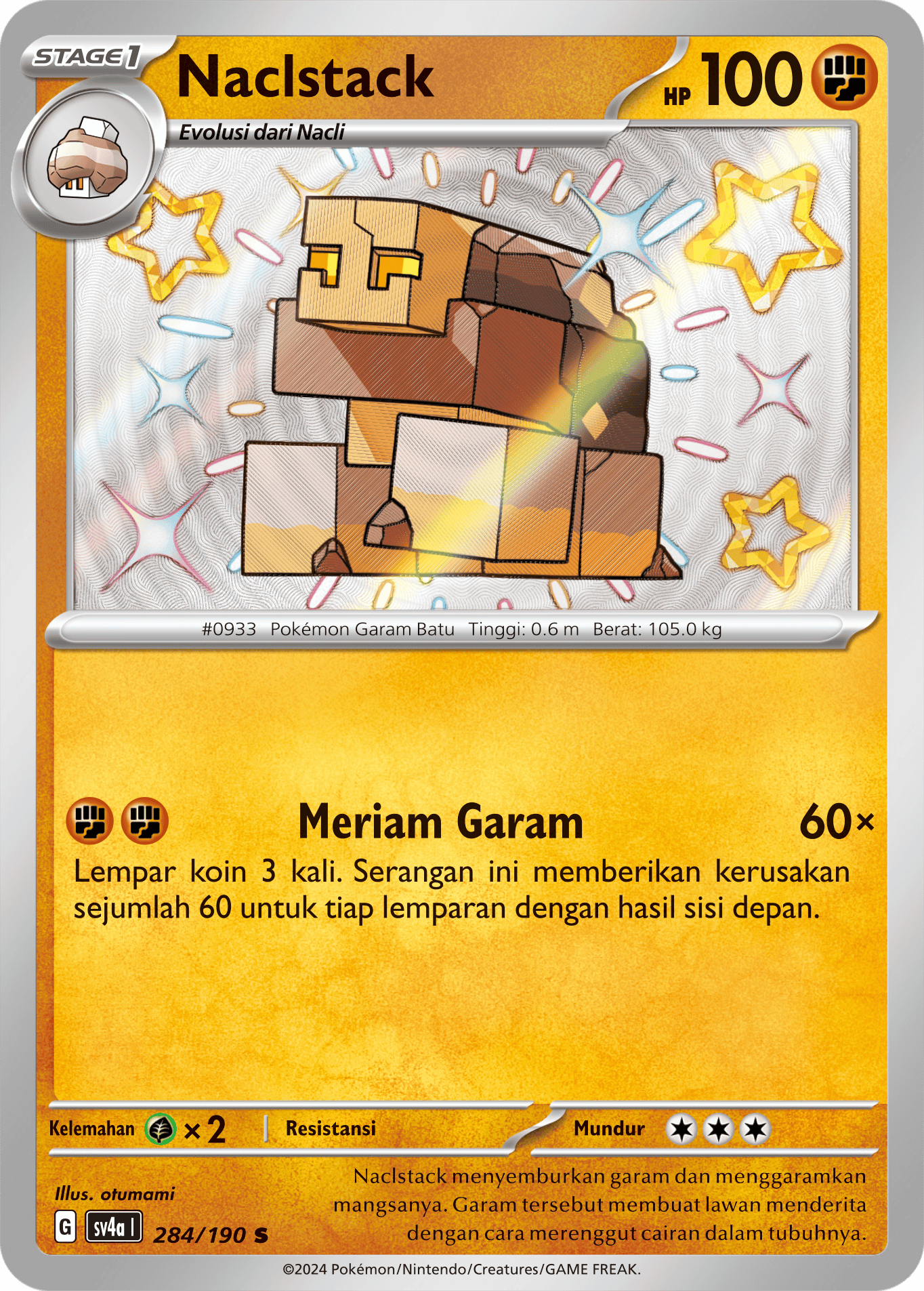 Naclstack 284 — Harta Berkilau ex (Indonesian Pokémon TCG card)