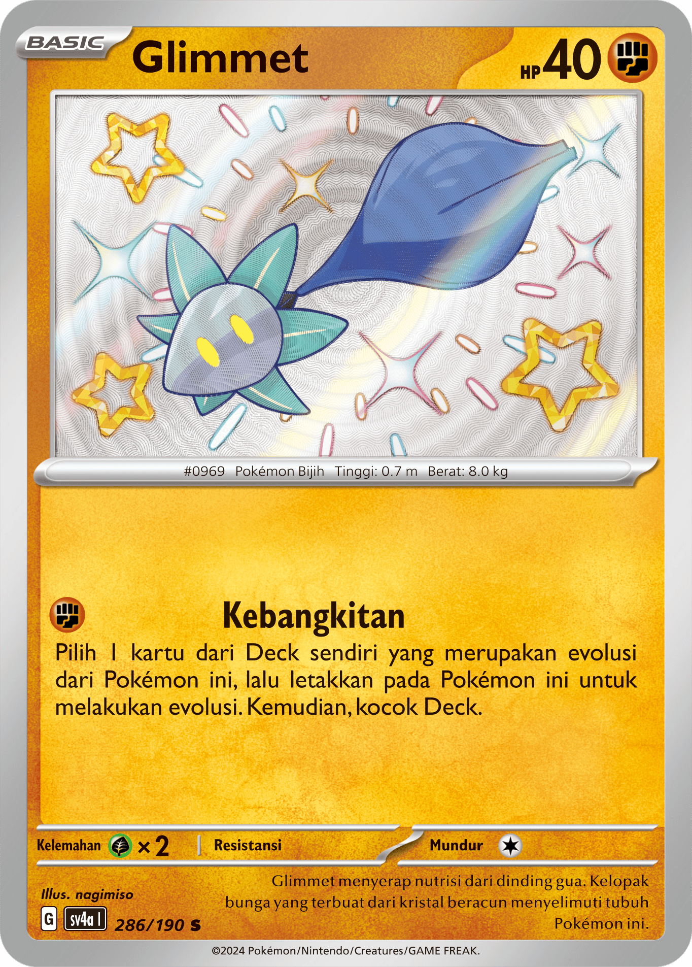 Glimmet 286 — Harta Berkilau ex (Indonesian Pokémon TCG card)