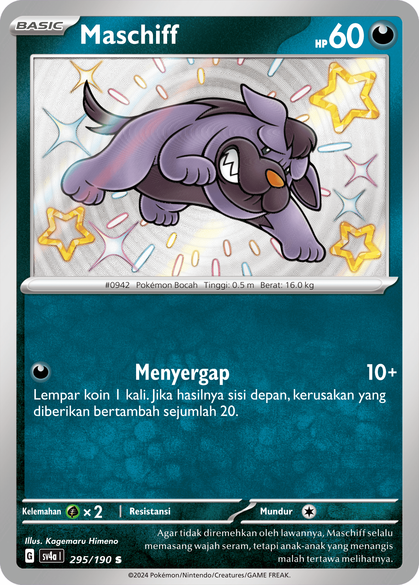 Maschiff 295 — Harta Berkilau ex (Indonesian Pokémon TCG card)