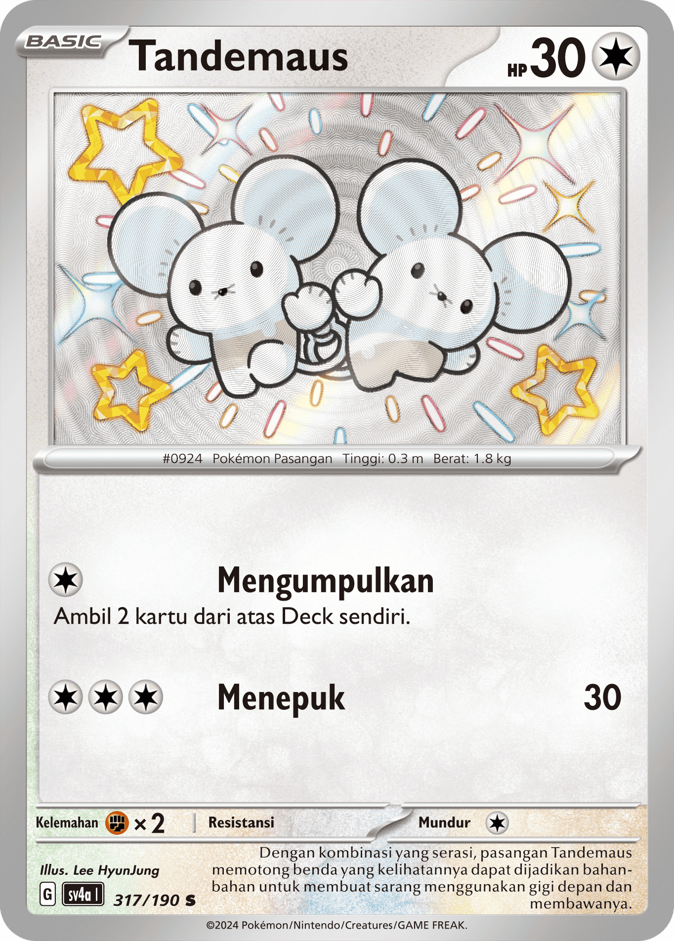 Tandemaus 317 — Harta Berkilau ex (Indonesian Pokémon TCG card)