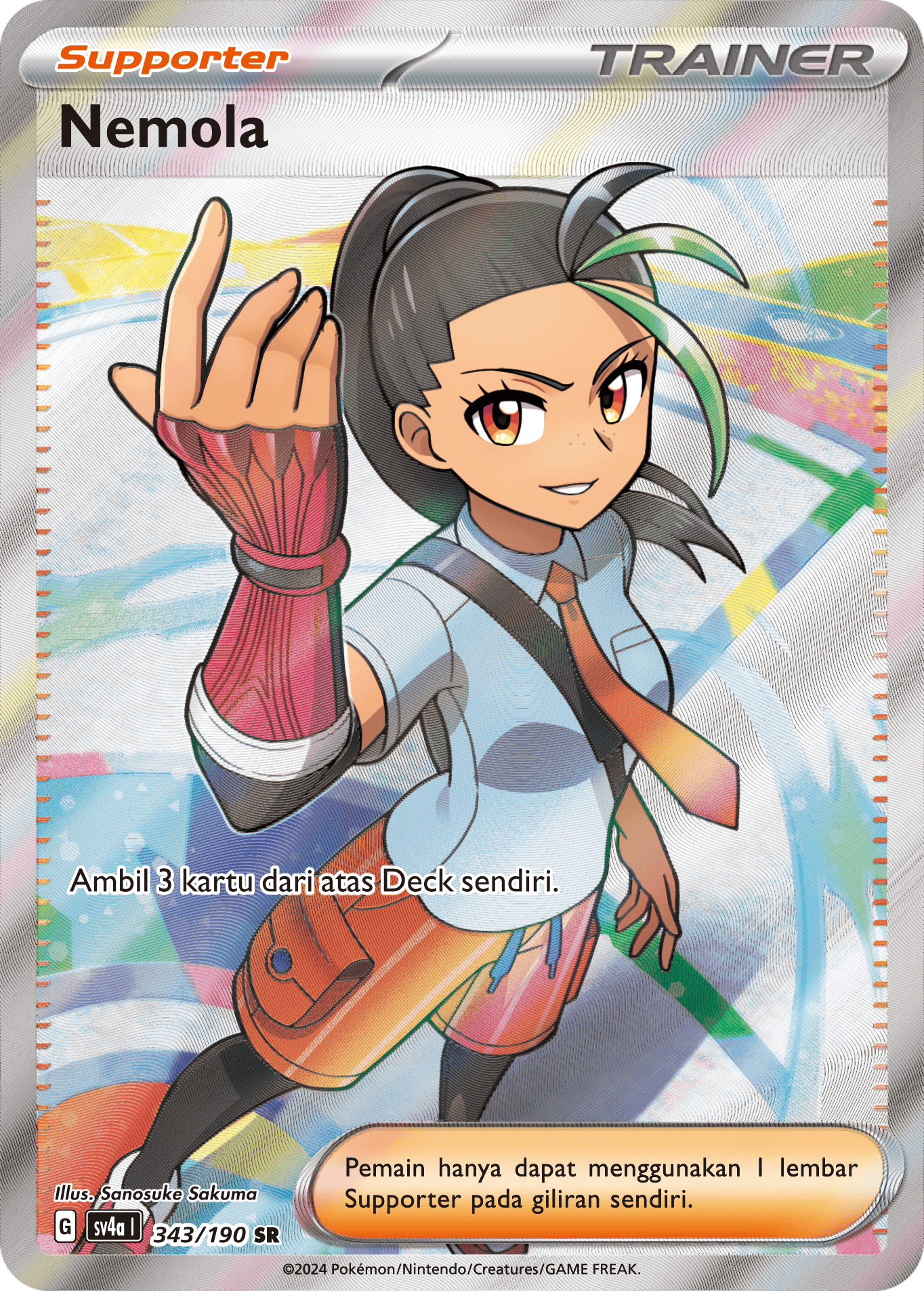 Nemola 343 — Harta Berkilau ex (Indonesian Pokémon TCG card)