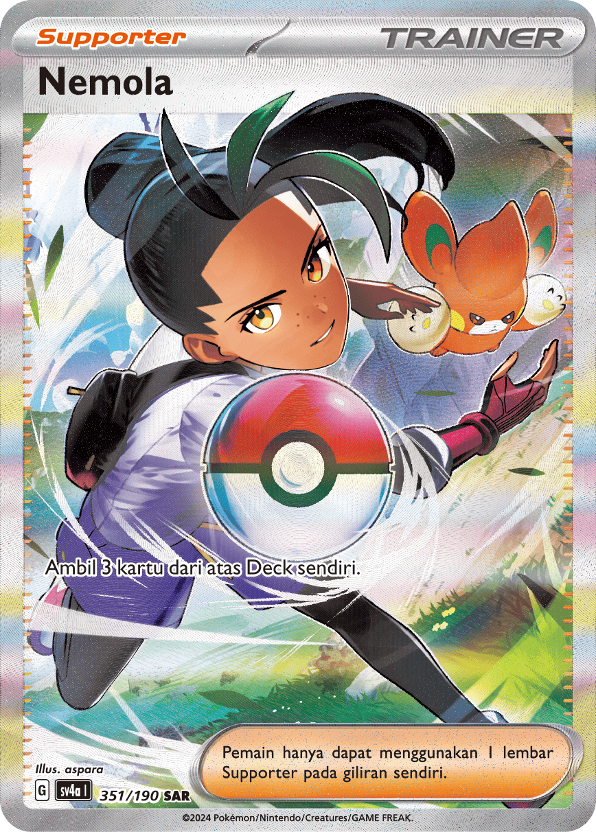 Nemola 351 — Harta Berkilau ex (Indonesian Pokémon TCG card)