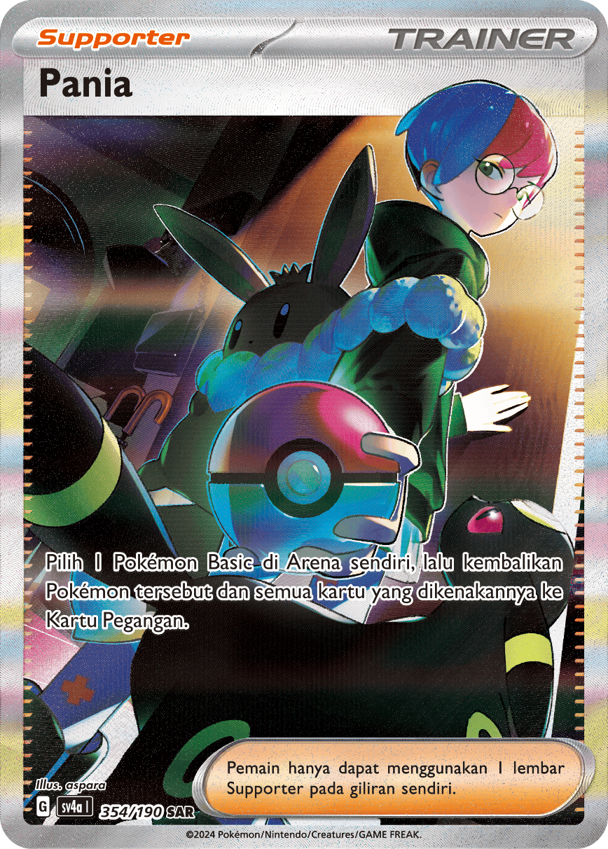 Pania 354 — Harta Berkilau ex (Indonesian Pokémon TCG card)