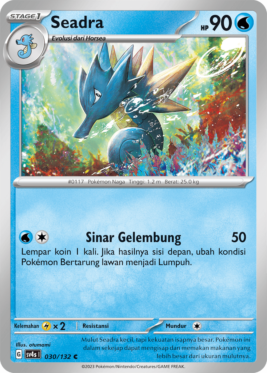 Seadra 030/132 — Pertemuan Paradoks (Indonesian Pokémon TCG card)
