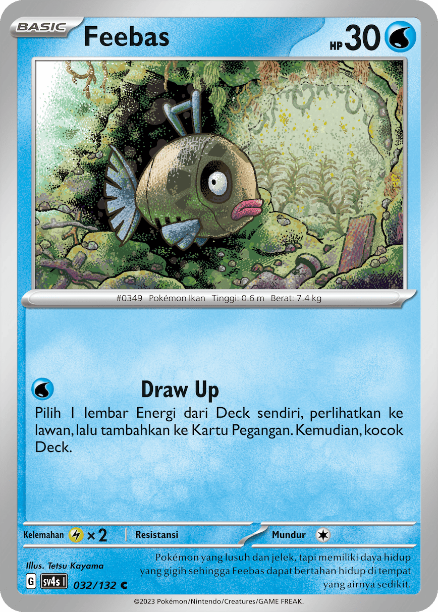 Feebas 032/132 — Pertemuan Paradoks (Indonesian Pokémon TCG card)
