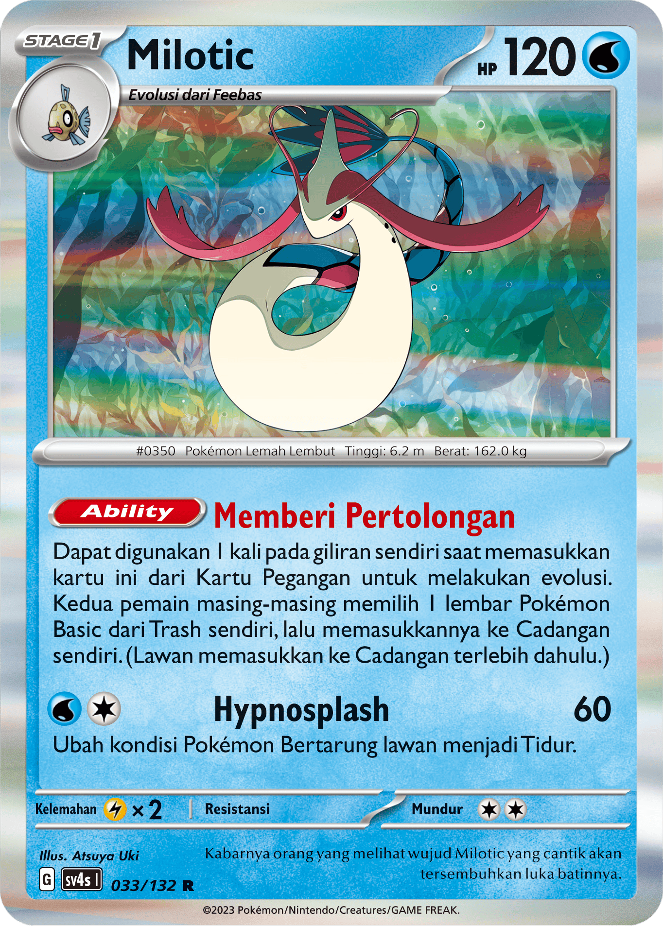 Milotic 033/132 — Pertemuan Paradoks (Indonesian Pokémon TCG card)