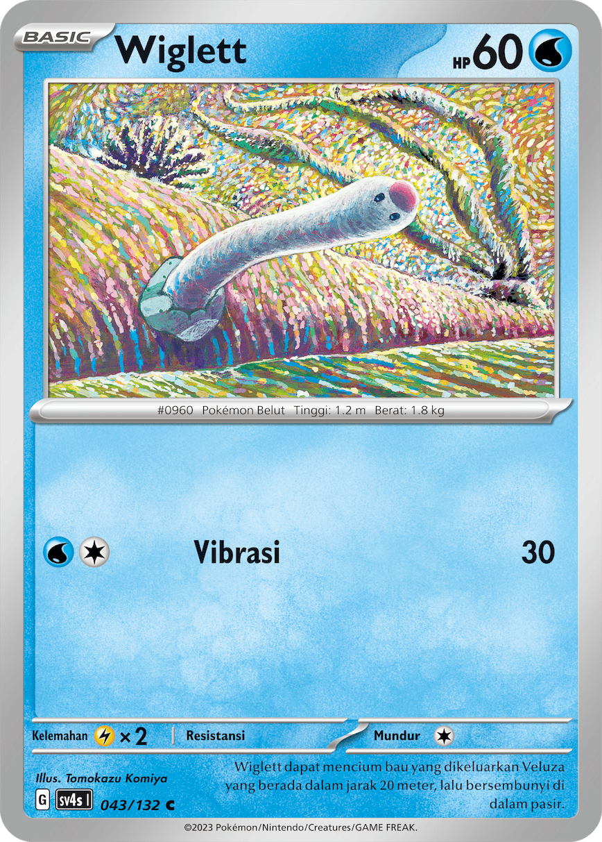 Wiglett 043/132 — Pertemuan Paradoks (Indonesian Pokémon TCG card)