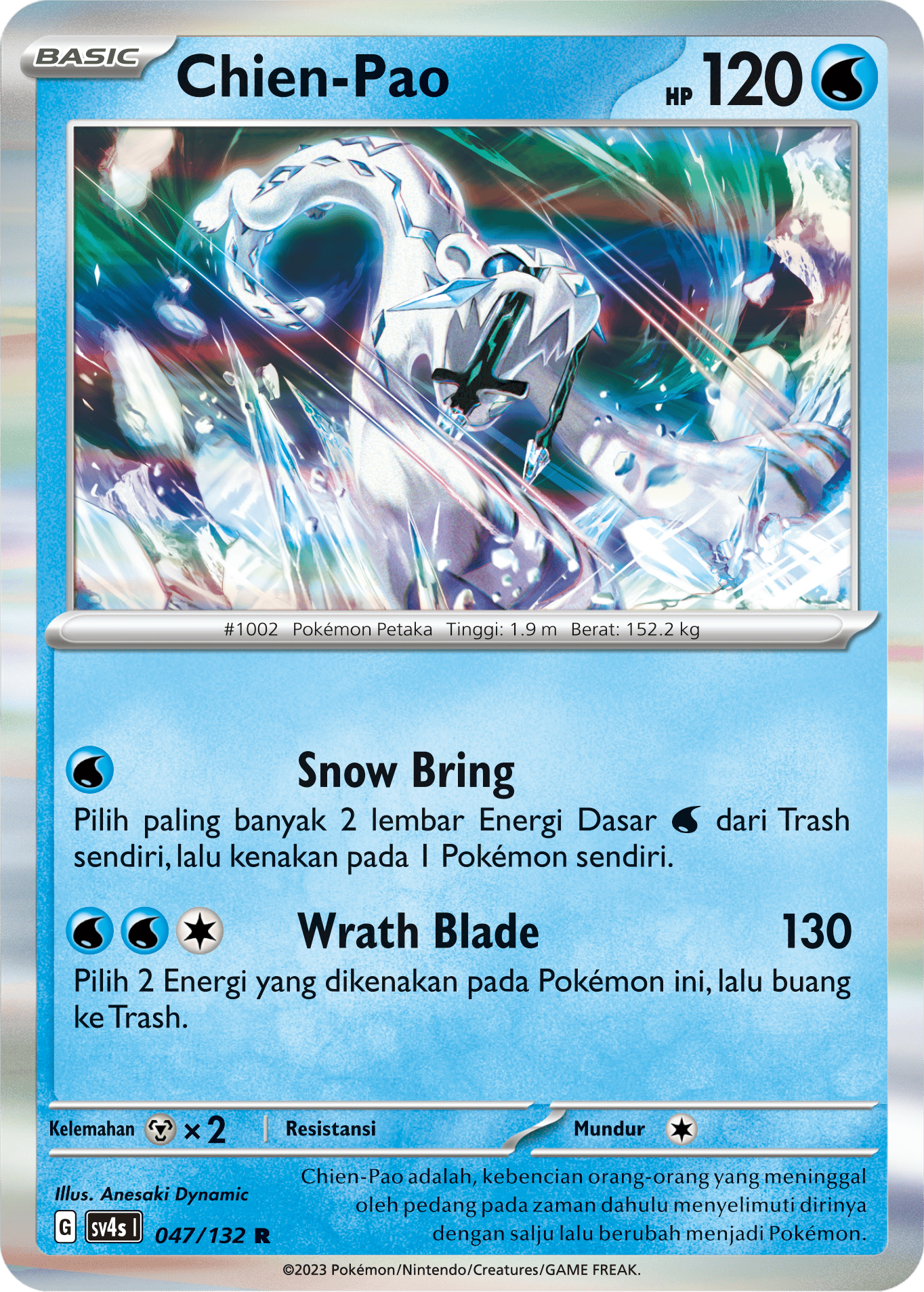 Chien-Pao 047/132 — Pertemuan Paradoks (Indonesian Pokémon TCG card)