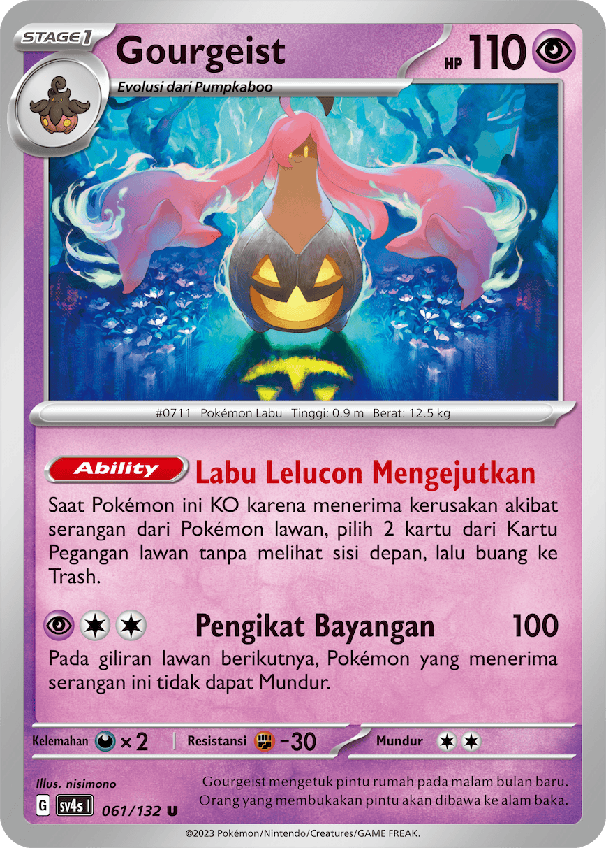 Gourgeist 061/132 — Pertemuan Paradoks (Indonesian Pokémon TCG card)