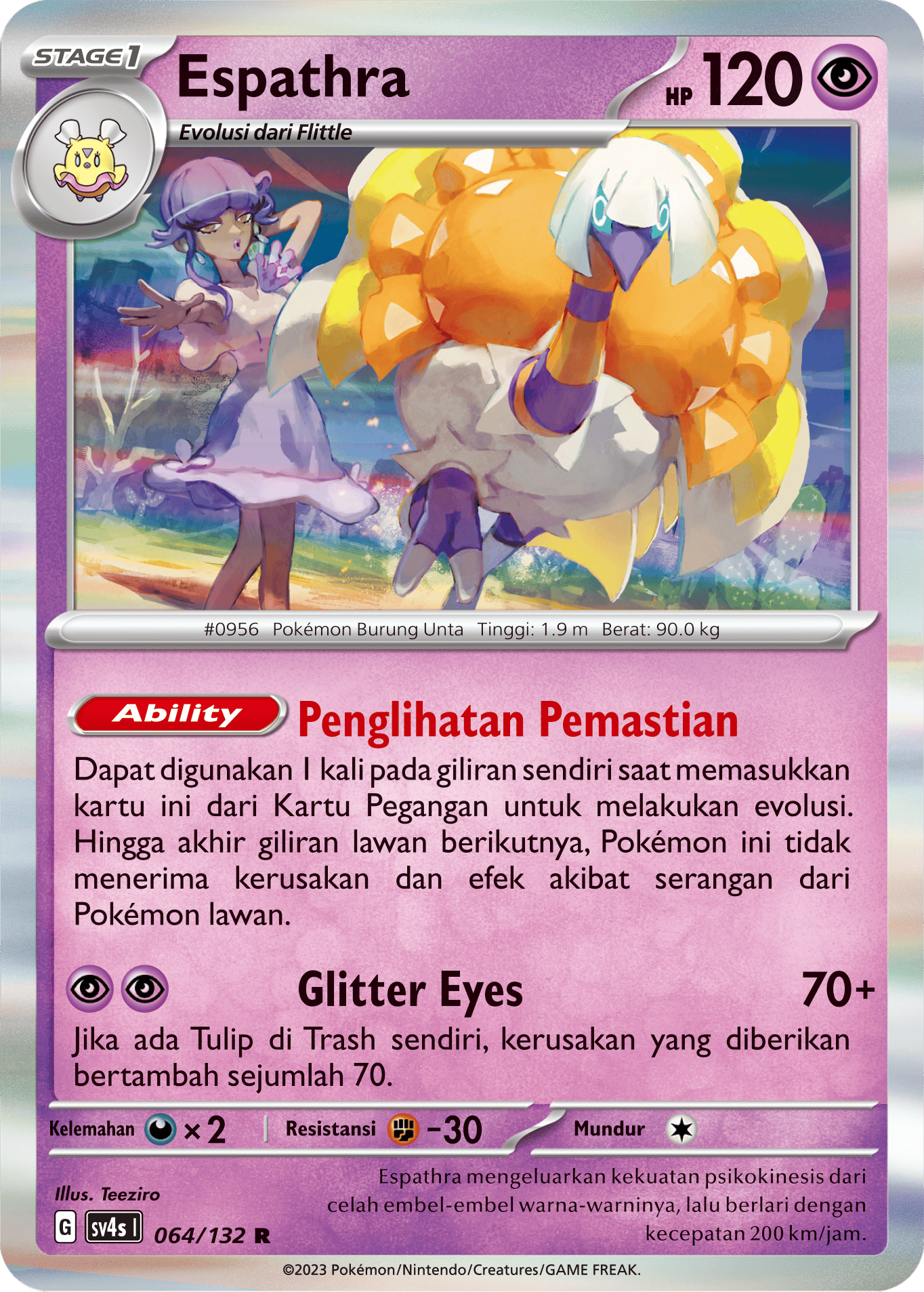 Espathra 064/132 — Pertemuan Paradoks (Indonesian Pokémon TCG card)