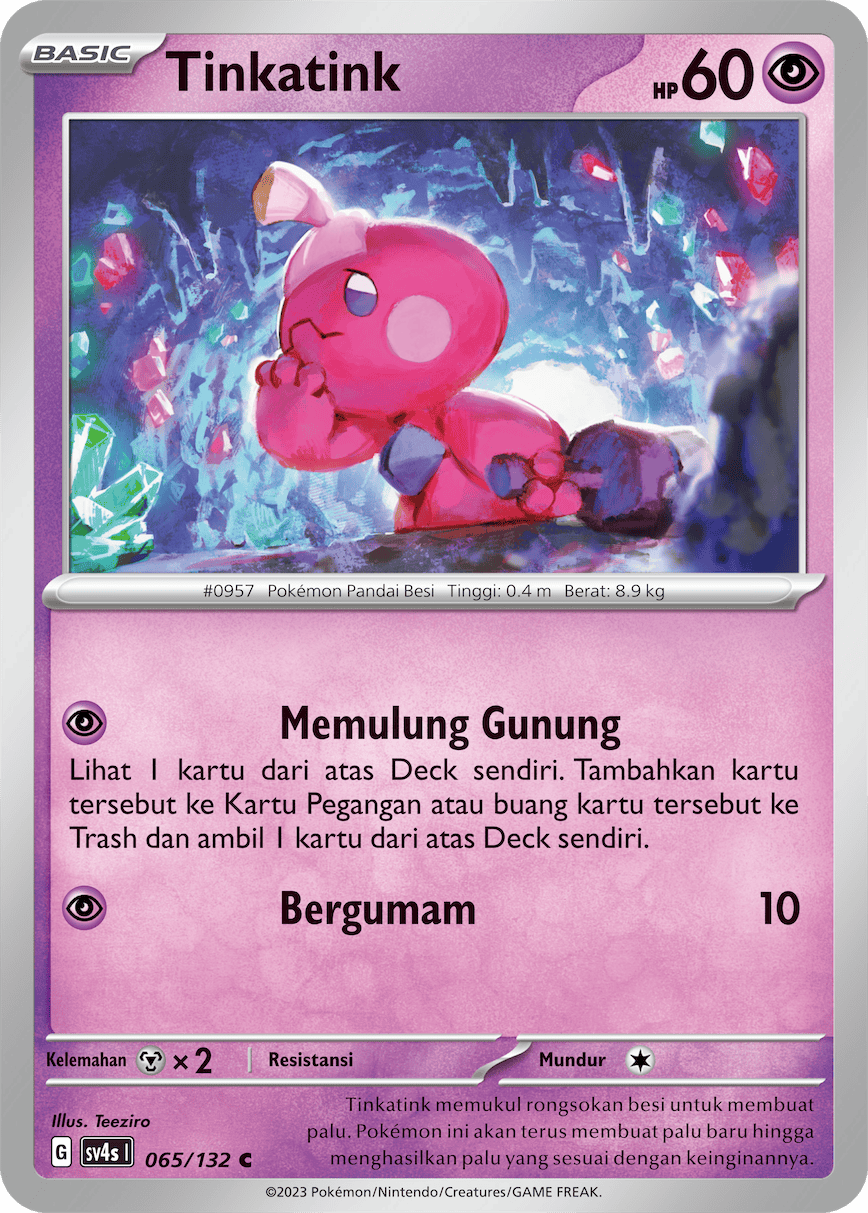 Tinkatink 065/132 — Pertemuan Paradoks (Indonesian Pokémon TCG card)