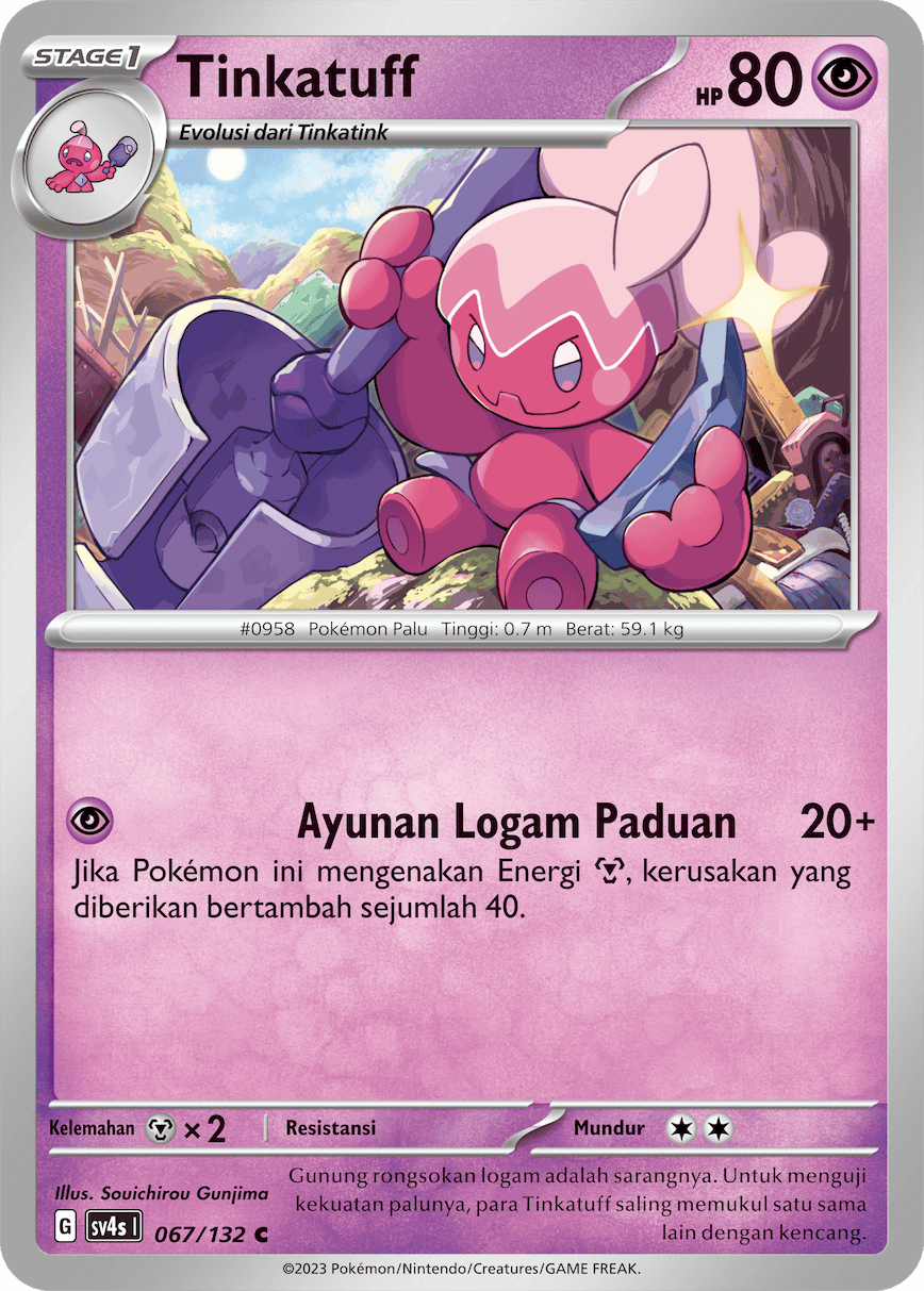 Tinkatuff 067/132 — Pertemuan Paradoks (Indonesian Pokémon TCG card)