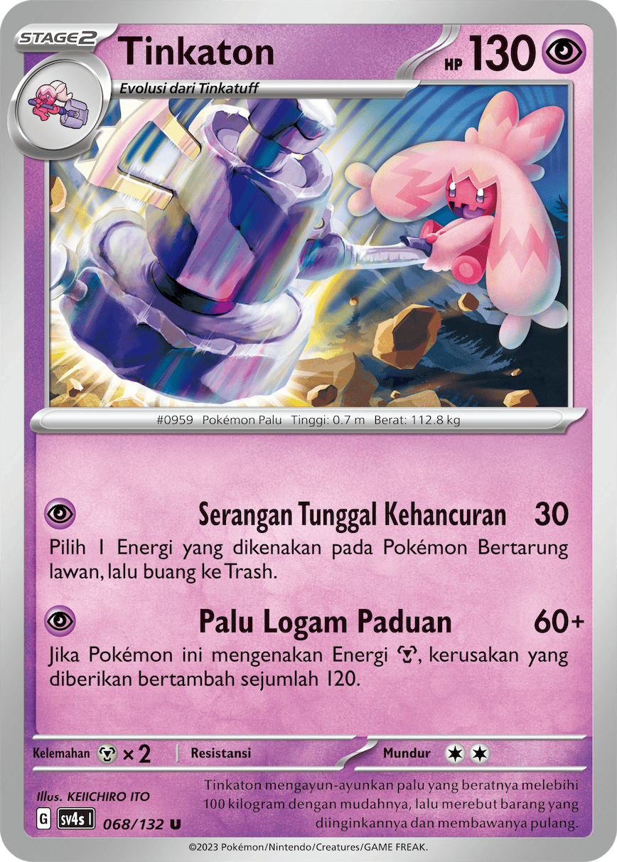 Tinkaton 068/132 — Pertemuan Paradoks (Indonesian Pokémon TCG card)