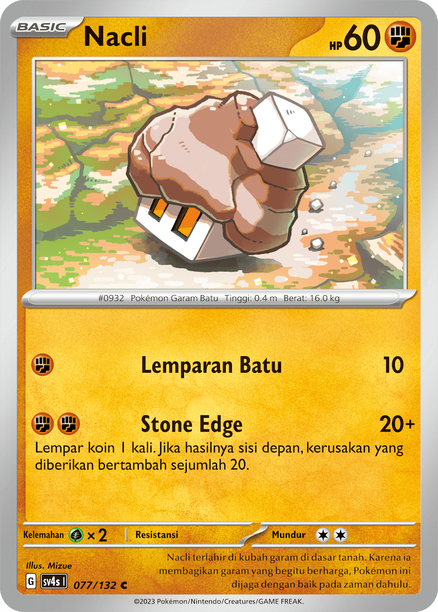 Nacli 077/132 — Pertemuan Paradoks (Indonesian Pokémon TCG card)