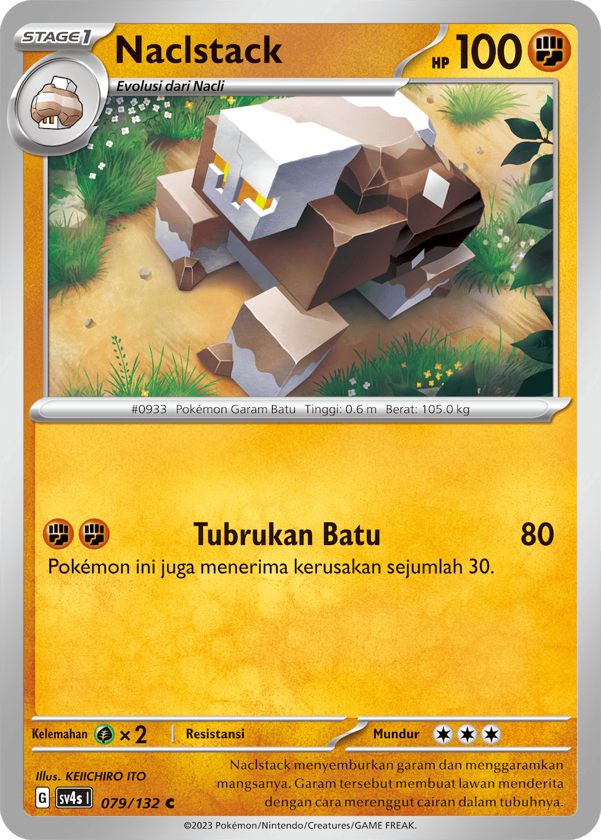 Naclstack 079/132 — Pertemuan Paradoks (Indonesian Pokémon TCG card)