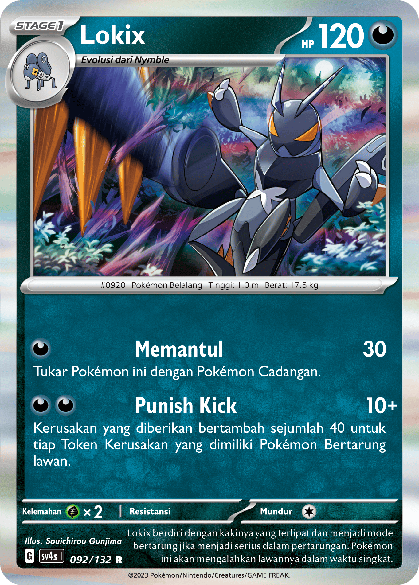 Lokix 092/132 — Pertemuan Paradoks (Indonesian Pokémon TCG card)