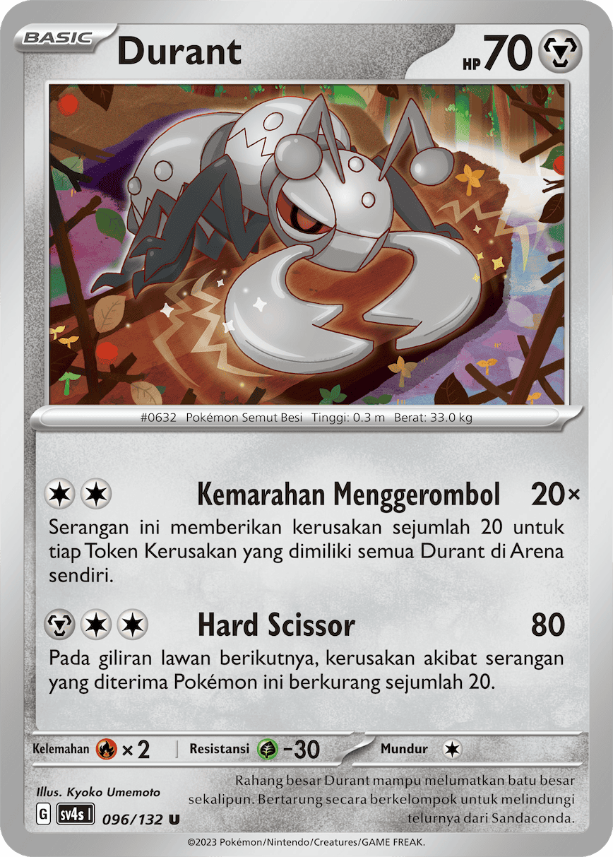 Durant 096/132 — Pertemuan Paradoks (Indonesian Pokémon TCG card)