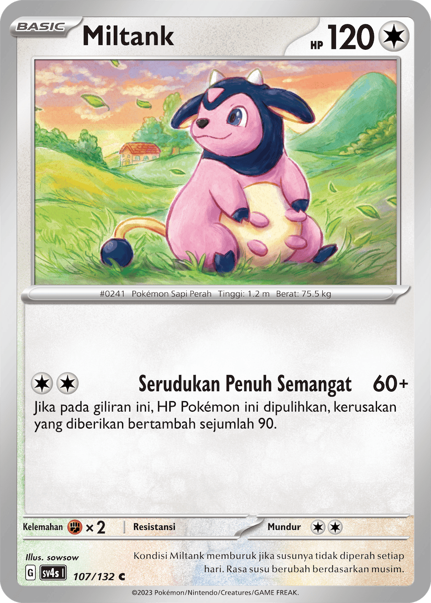 Miltank 107/132 — Pertemuan Paradoks (Indonesian Pokémon TCG card)