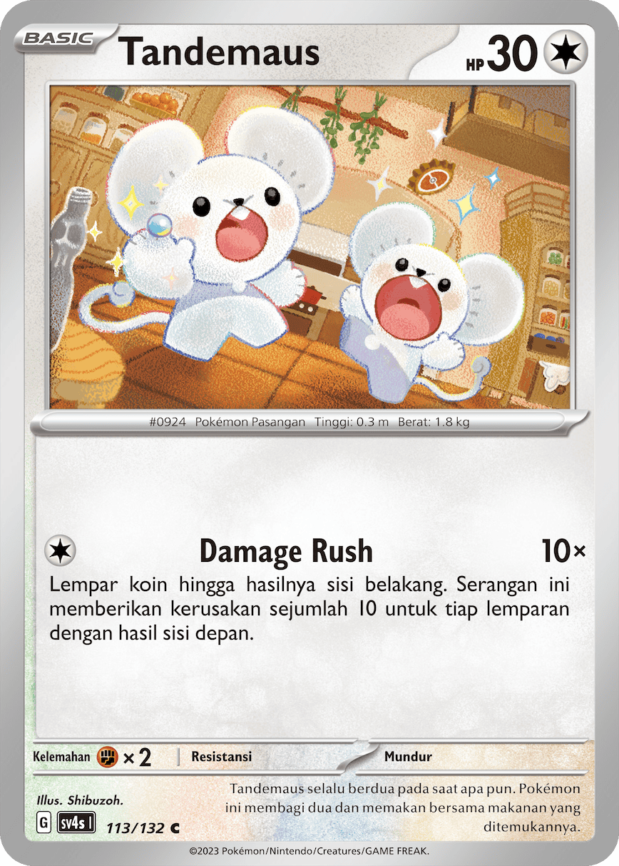 Tandemaus 113/132 — Pertemuan Paradoks (Indonesian Pokémon TCG card)