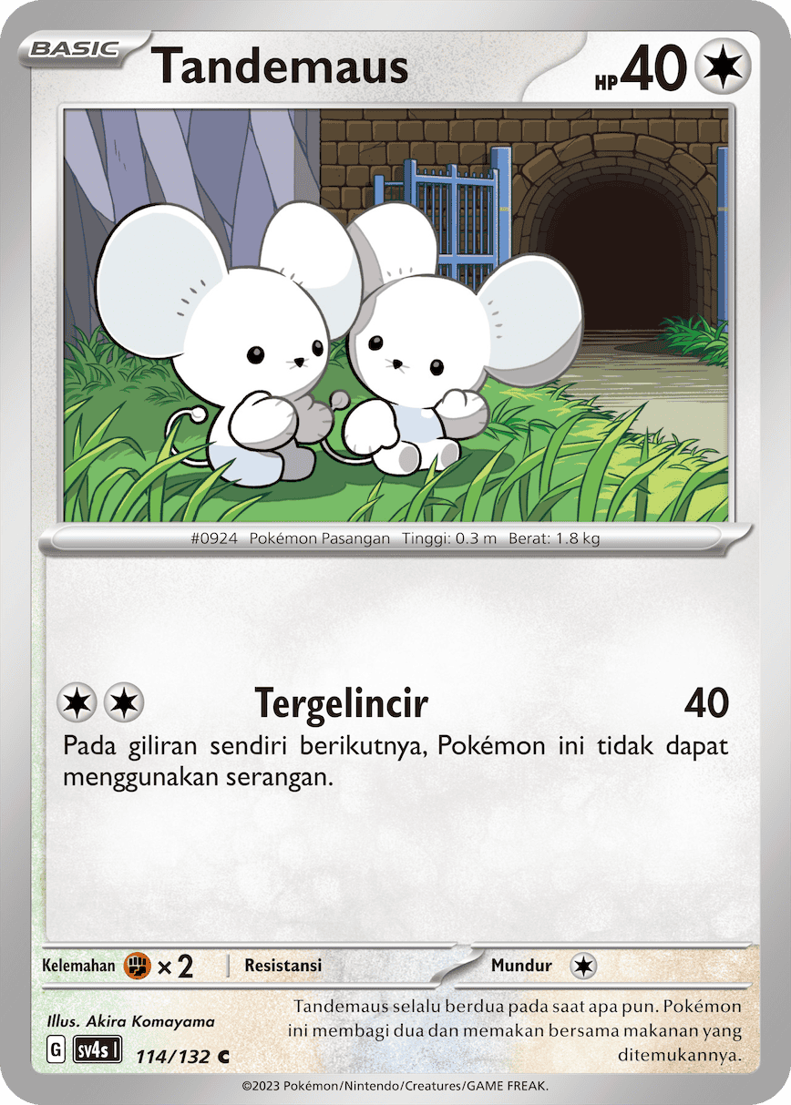 Tandemaus 114/132 — Pertemuan Paradoks (Indonesian Pokémon TCG card)