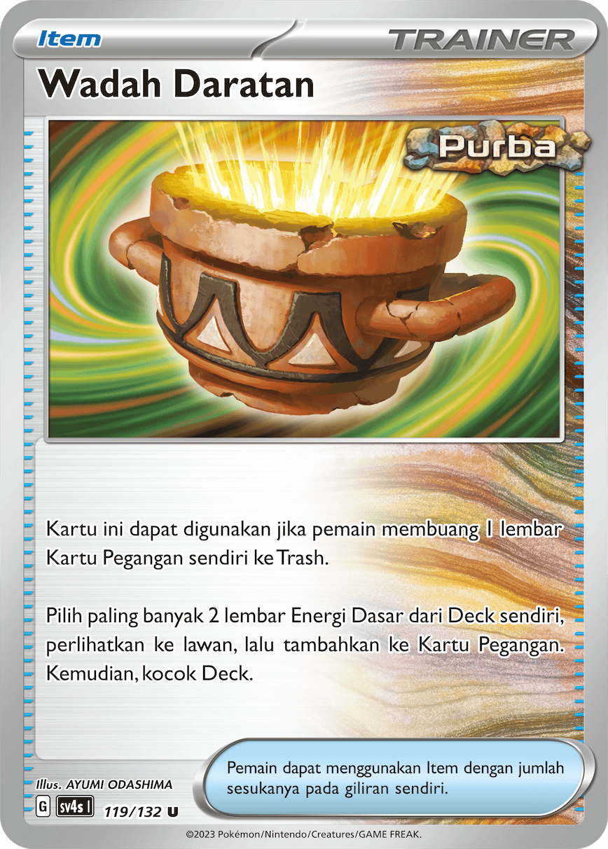 Wadah Daratan 119/132 — Pertemuan Paradoks (Indonesian Pokémon TCG card)