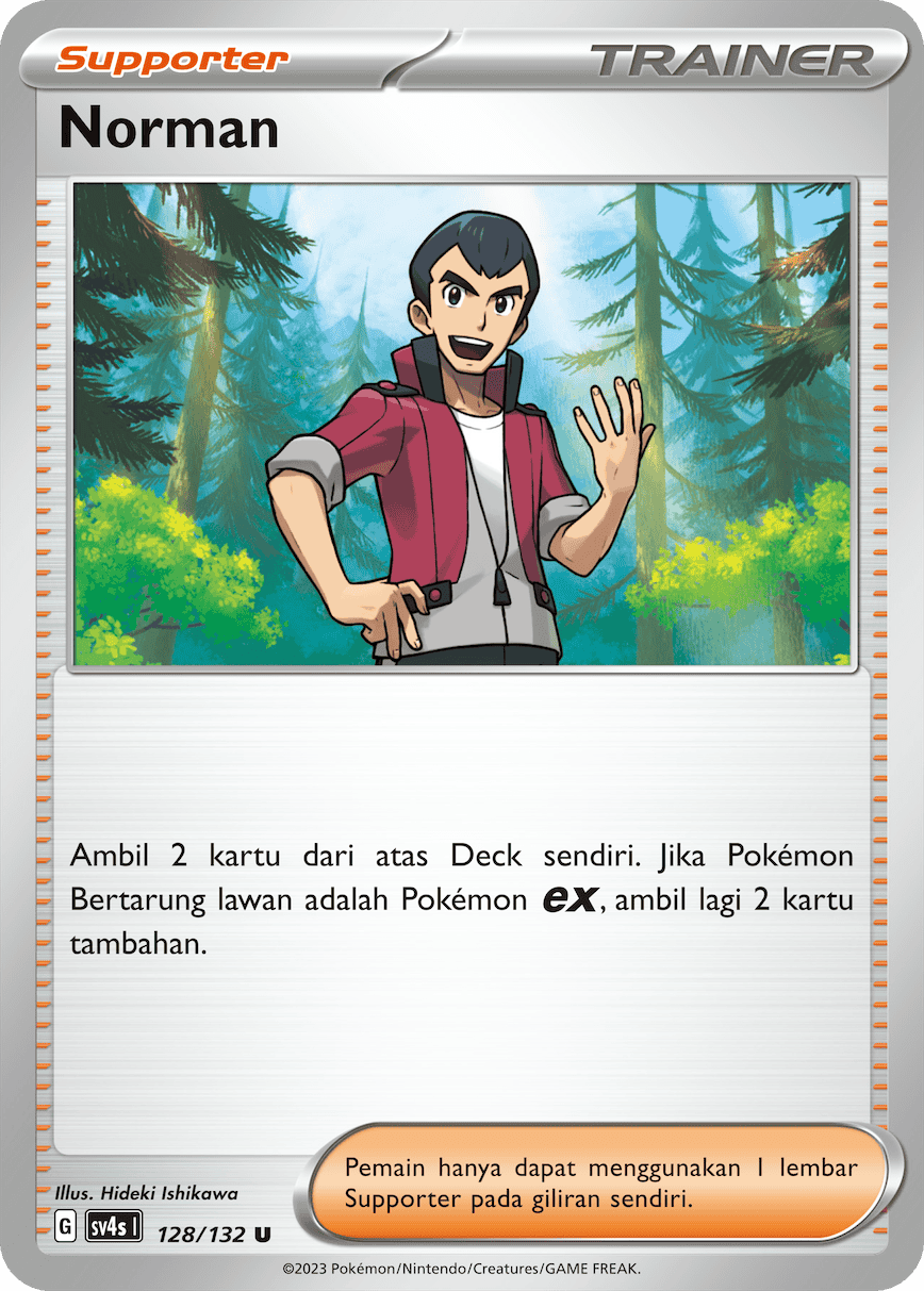 Norman 128/132 — Pertemuan Paradoks (Indonesian Pokémon TCG card)