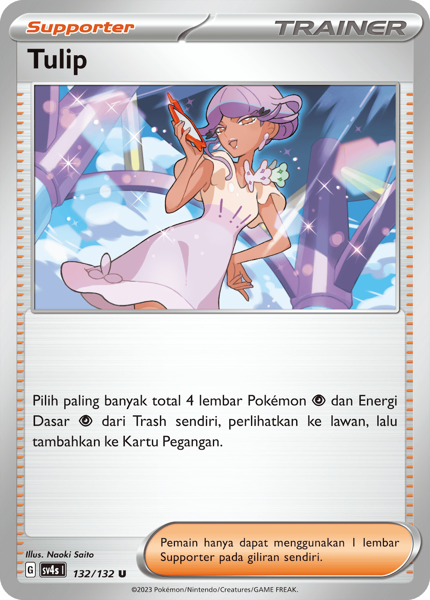 Tulip 132/132 — Pertemuan Paradoks (Indonesian Pokémon TCG card)