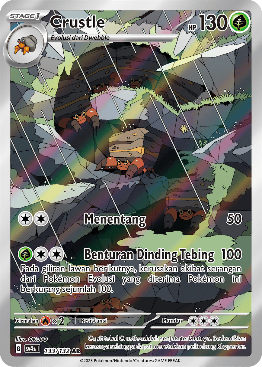 Crustle 133/132 — Pertemuan Paradoks (Indonesian Pokémon TCG card)
