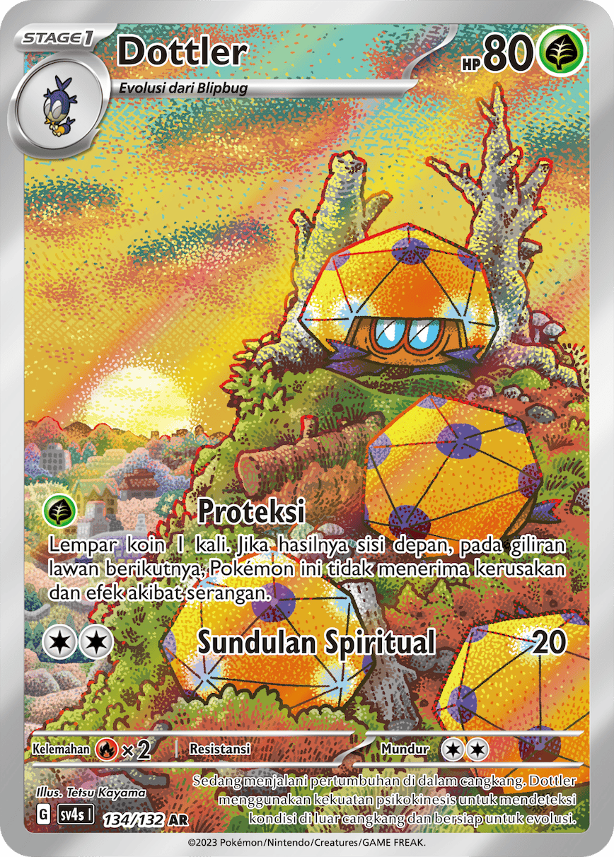 Dottler 134/132 — Pertemuan Paradoks (Indonesian Pokémon TCG card)