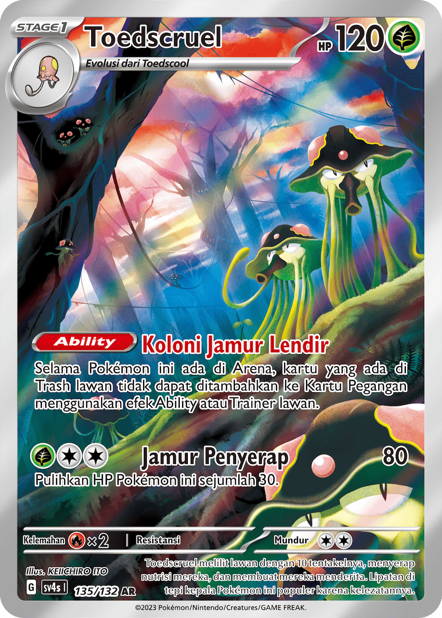 Toedscruel 135/132 — Pertemuan Paradoks (Indonesian Pokémon TCG card)