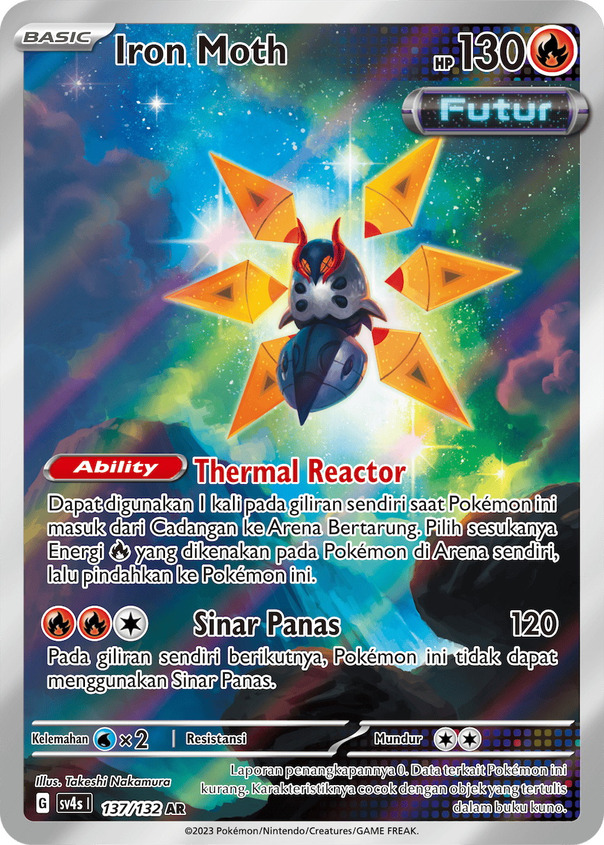 Iron Moth 137/132 — Pertemuan Paradoks (Indonesian Pokémon TCG card)