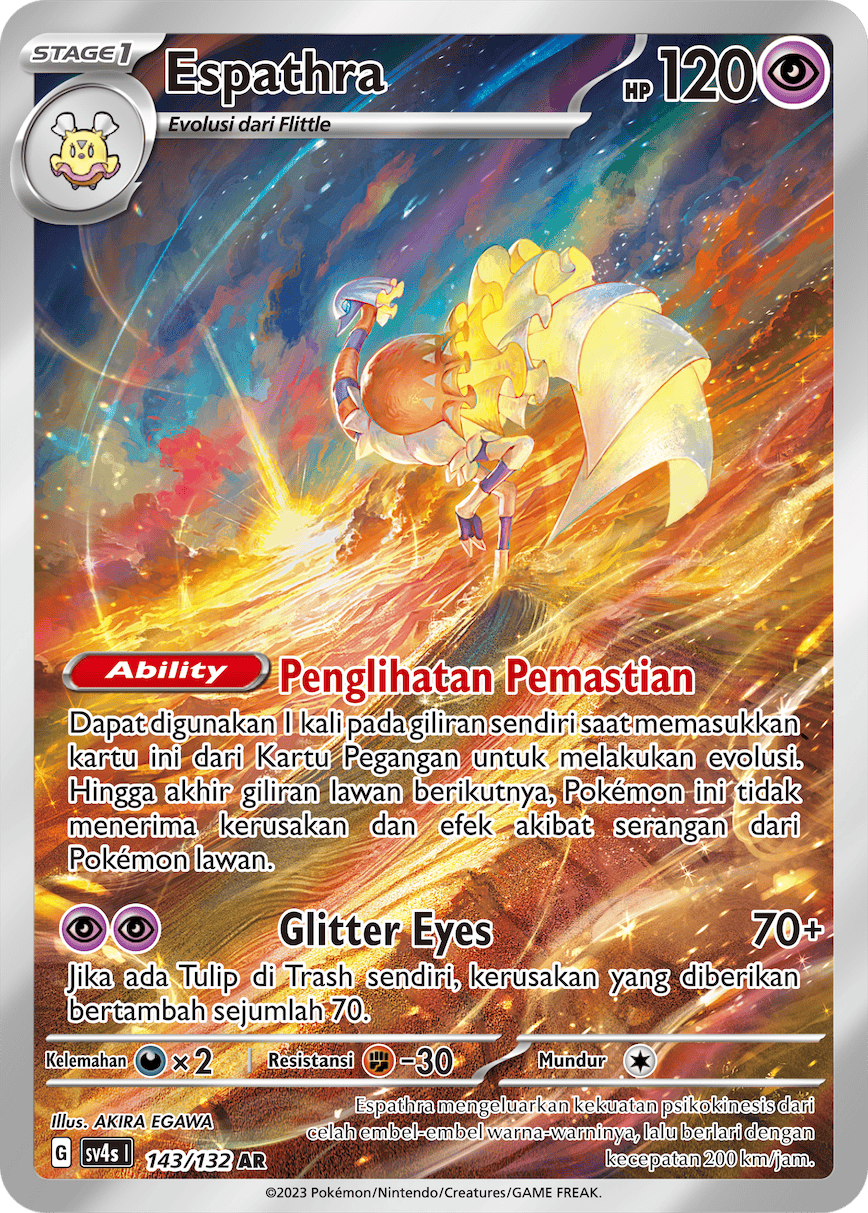 Espathra 143/132 — Pertemuan Paradoks (Indonesian Pokémon TCG card)