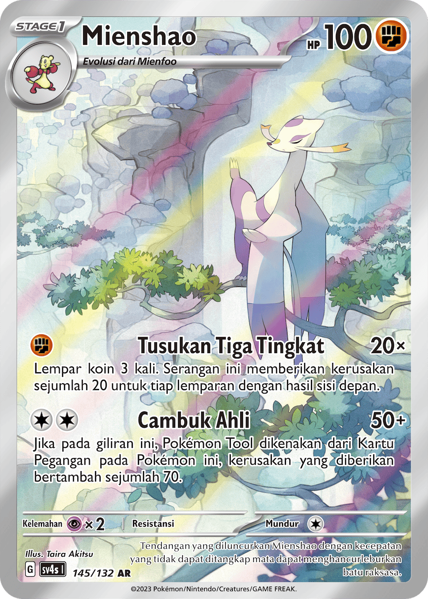 Mienshao 145/132 — Pertemuan Paradoks (Indonesian Pokémon TCG card)