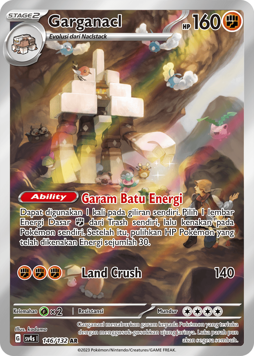Garganacl 146/132 AR — Pertemuan Paradoks (Indonesian Pokémon TCG card)