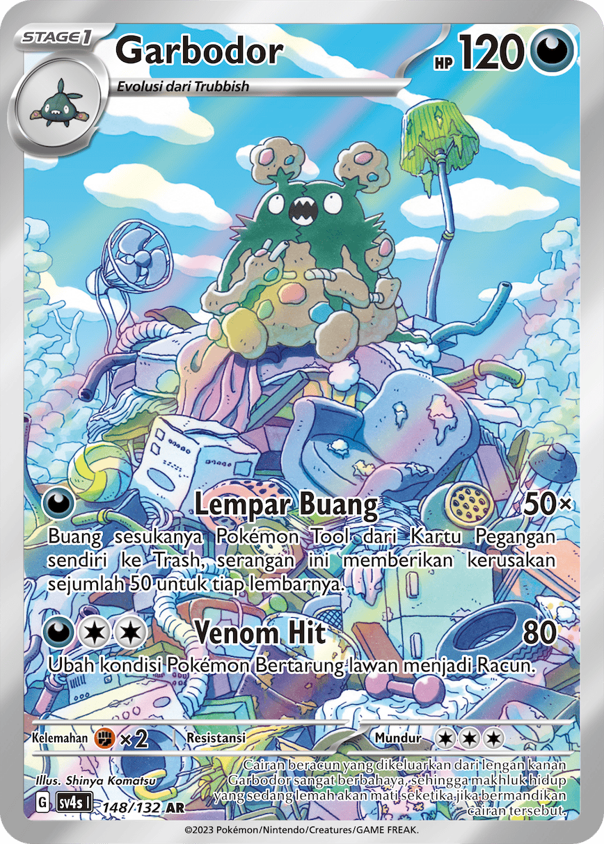 Garbodor 148/132 — Pertemuan Paradoks (Indonesian Pokémon TCG card)