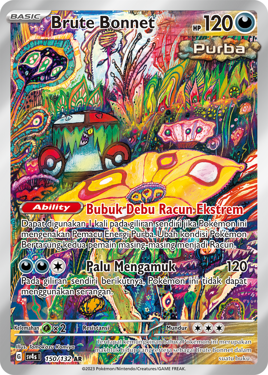 Brute Bonnet 150/132 — Pertemuan Paradoks (Indonesian Pokémon TCG card)
