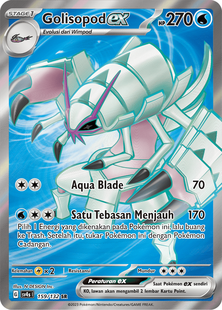 Golisopod ex 159/132 — Pertemuan Paradoks (Indonesian Pokémon TCG card)
