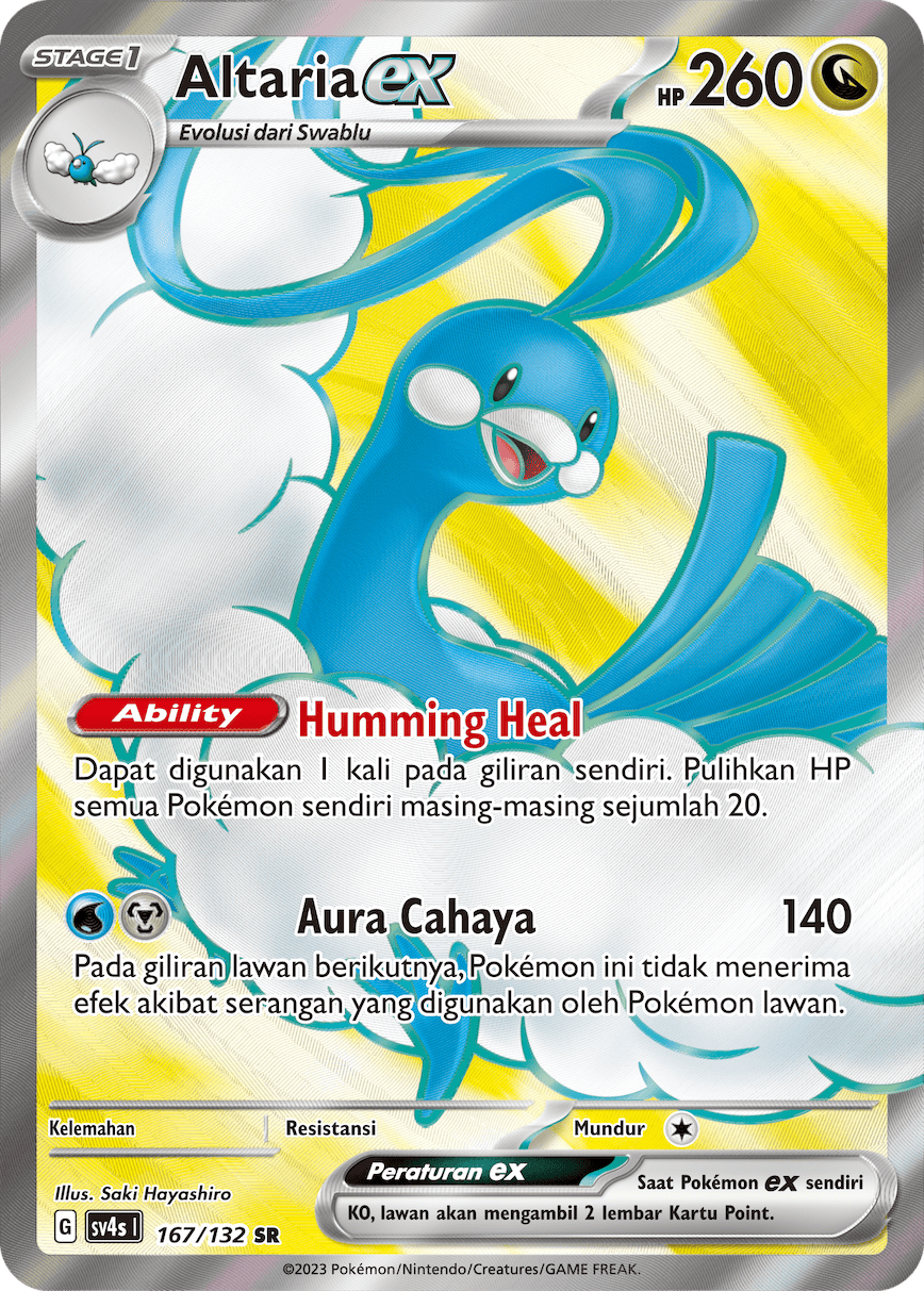 Altaria ex 167/132 — Pertemuan Paradoks (Indonesian Pokémon TCG card)