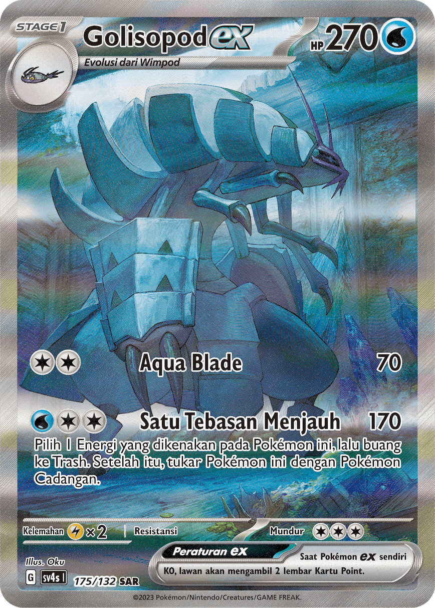 Golisopod ex 175/132 — Pertemuan Paradoks (Indonesian Pokémon TCG card)