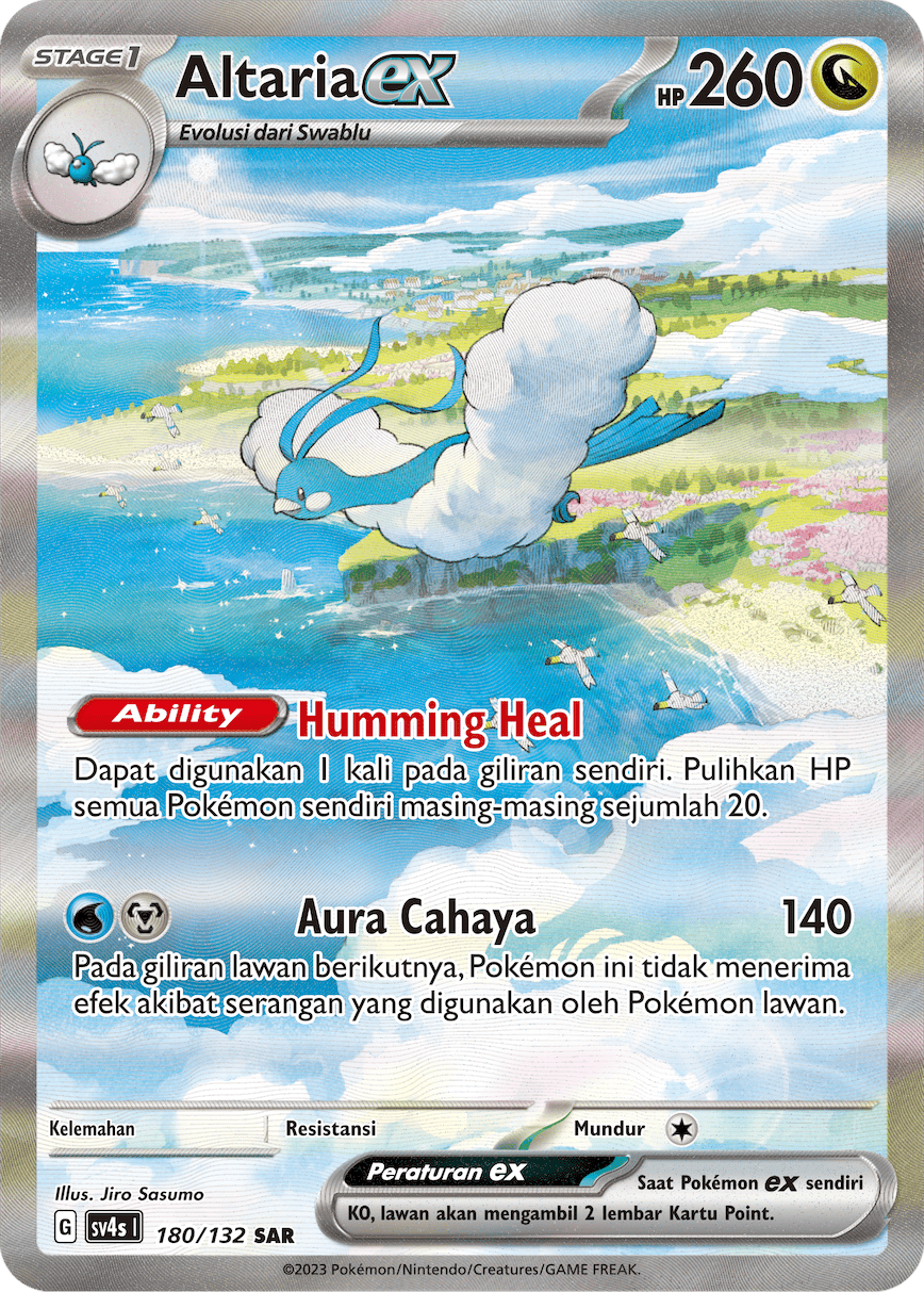 Altaria ex 180/132 — Pertemuan Paradoks (Indonesian Pokémon TCG card)
