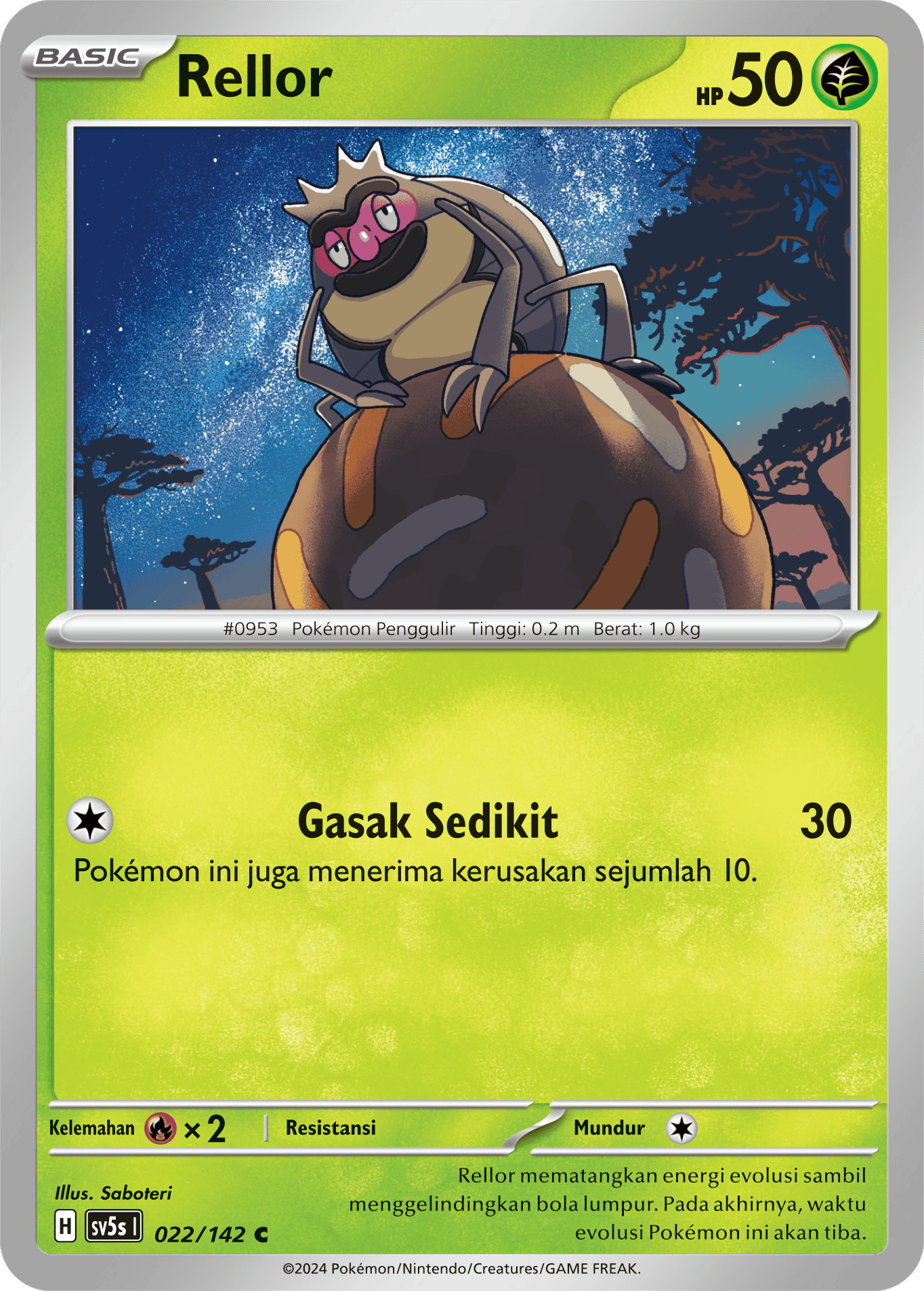 Rellor 022 — Paradoks Andalan (Indonesian Pokémon TCG card)