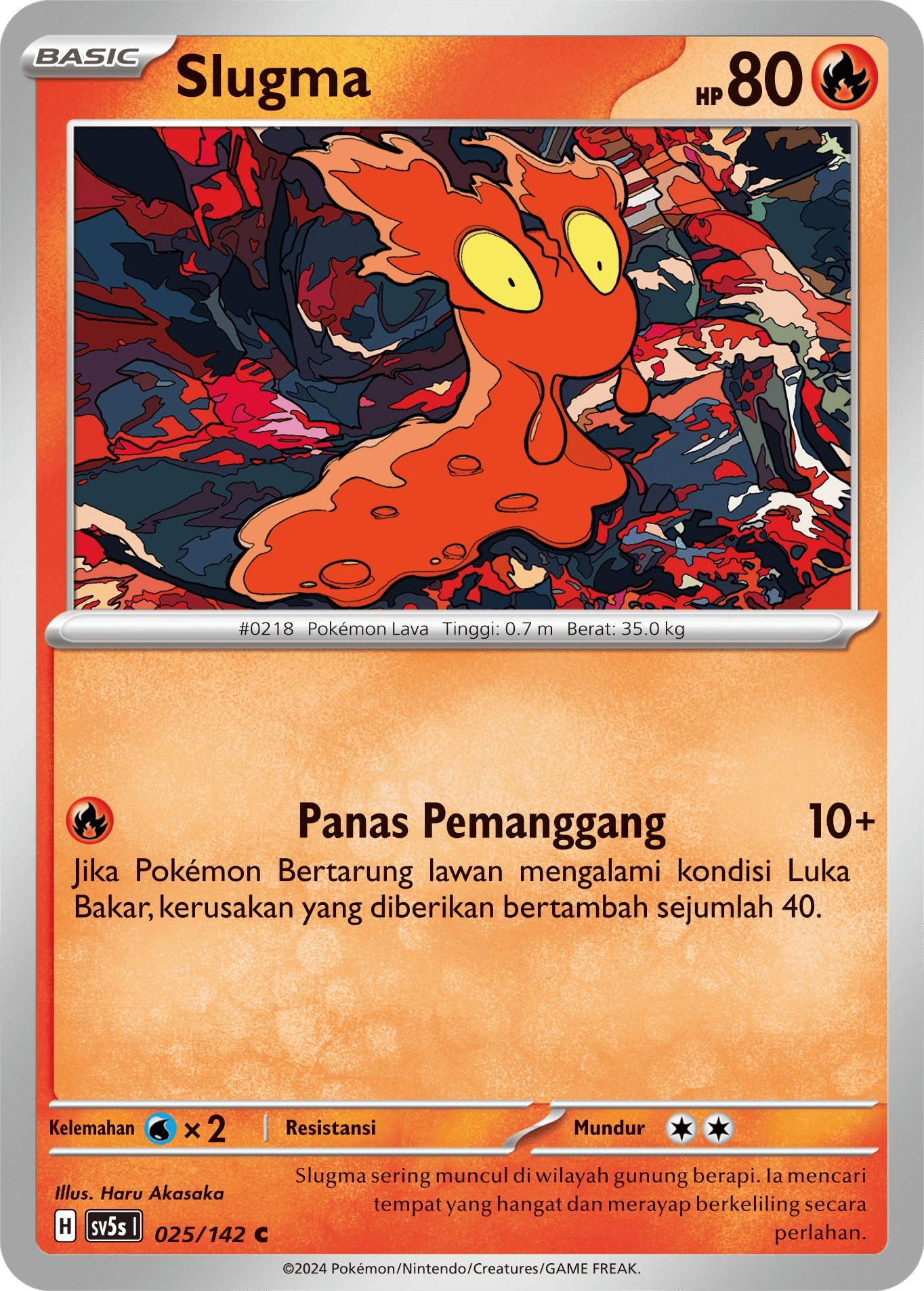 Slugma 025 — Paradoks Andalan (Indonesian Pokémon TCG card)