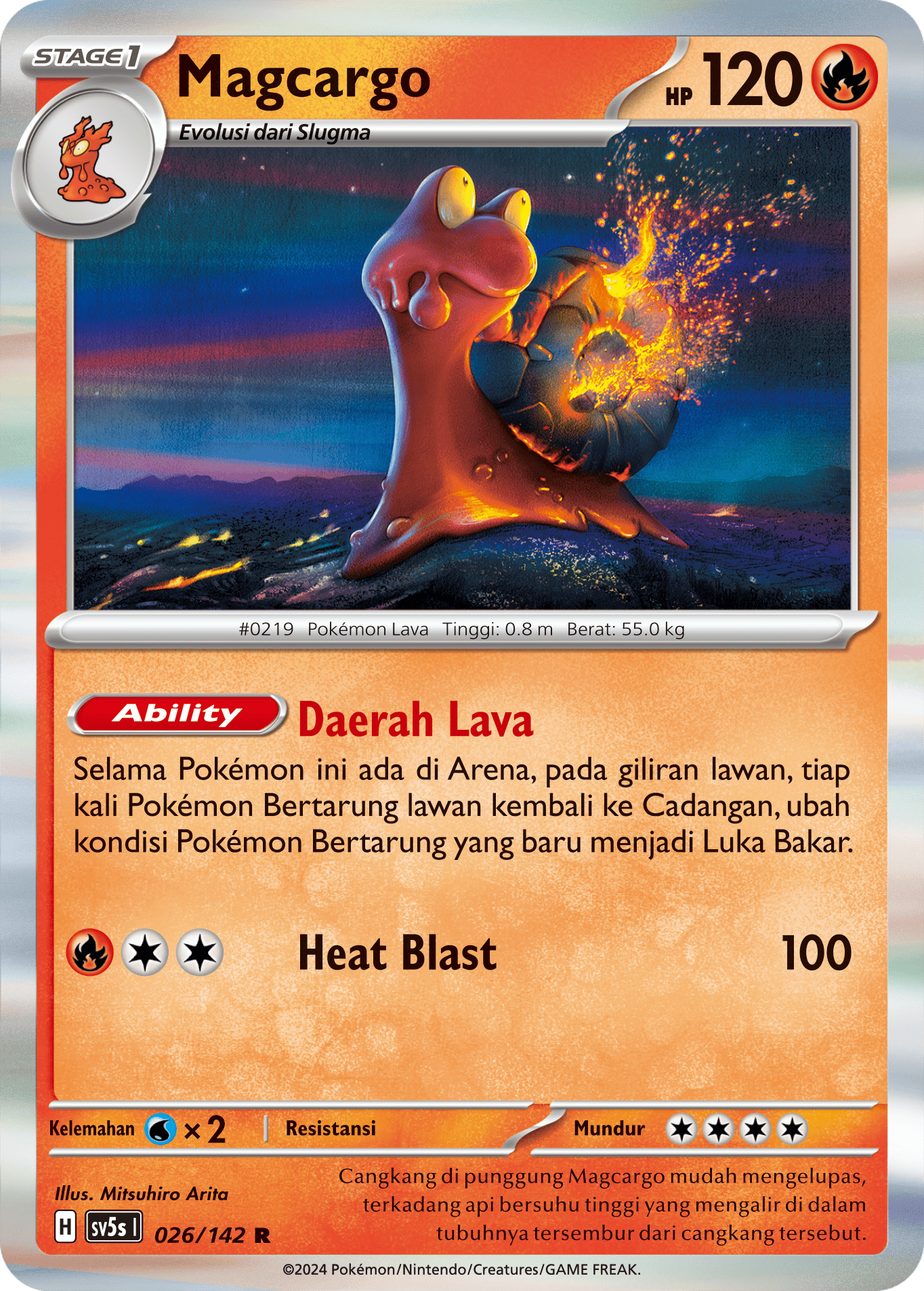 Magcargo 026 — Paradoks Andalan (Indonesian Pokémon TCG card)
